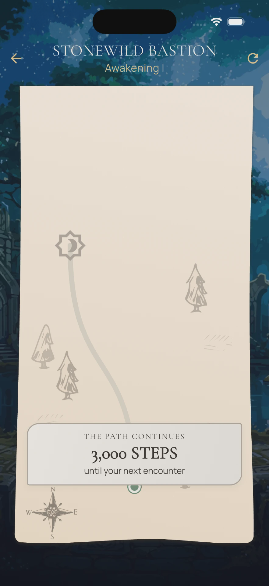 Syloria Adventure screen showing a newly discovered place